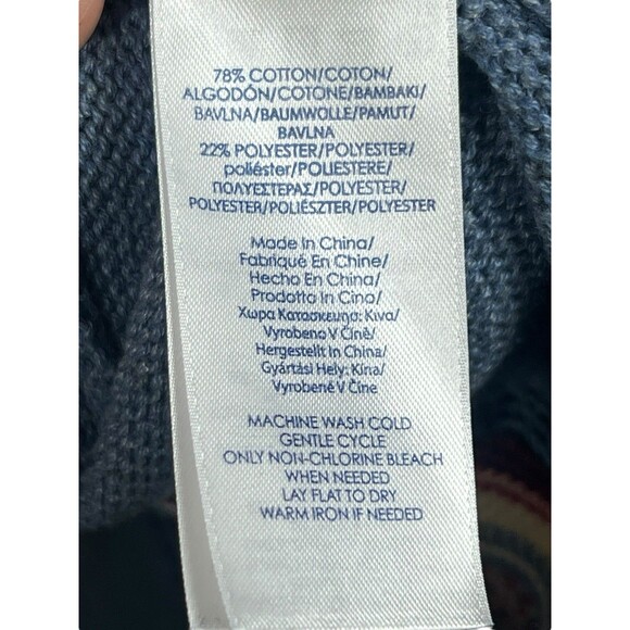 Vintage Chaps Denim Vest Women’s 2X Southwest Aztec Knit Boho Western Layering - Picture 8 of 13